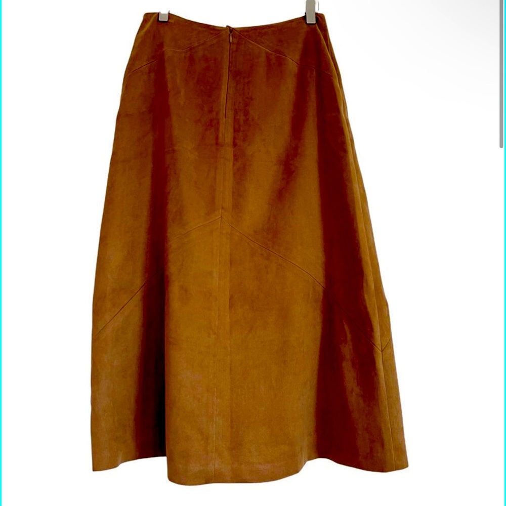TALBOTS Sueded Maxi Skirt, Super Soft & Stylish, Dark Chocolate, Size: 4, EUC - Picture 2 of 3